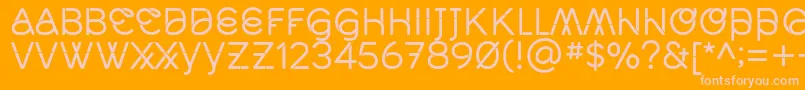 MidcaseRegsolid Font – Pink Fonts on Orange Background