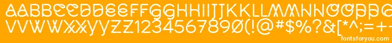 MidcaseRegsolid Font – White Fonts on Orange Background