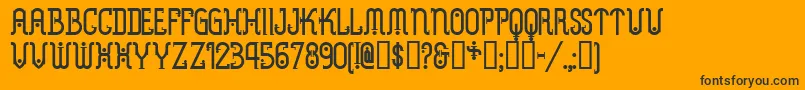 フォントMetrn – 黒い文字のオレンジの背景