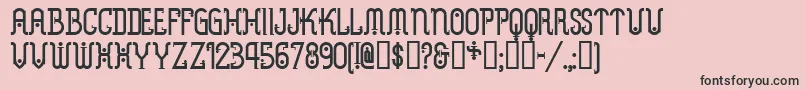 フォントMetrn – ピンクの背景に黒い文字