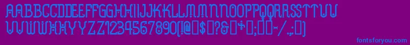 フォントMetrn – 紫色の背景に青い文字