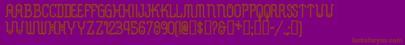 Metrn-fontti – ruskeat fontit violetilla taustalla