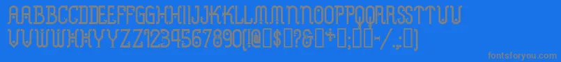 Metrn-Schriftart – Graue Schriften auf blauem Hintergrund