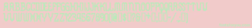 Metrn Font – Green Fonts on Pink Background