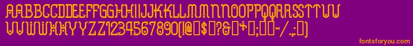 Metrn Font – Orange Fonts on Purple Background