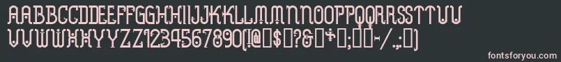 Шрифт Metrn – розовые шрифты на чёрном фоне