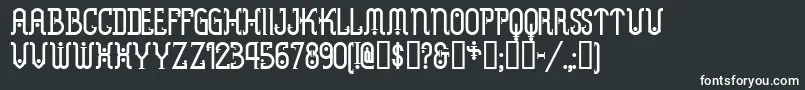 Шрифт Metrn – белые шрифты на чёрном фоне