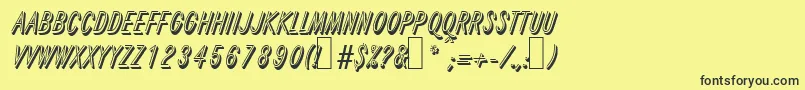 R690DecoRegular Font – Black Fonts on Yellow Background