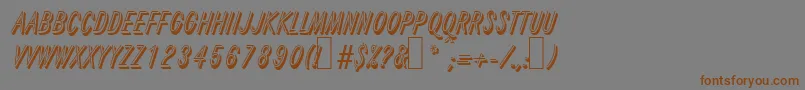 R690DecoRegular Font – Brown Fonts on Gray Background
