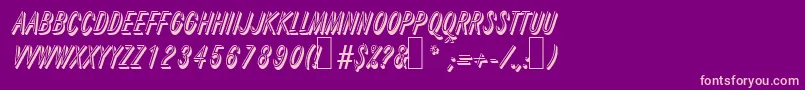 R690DecoRegular Font – Pink Fonts on Purple Background