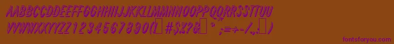 Шрифт R690DecoRegular – фиолетовые шрифты на коричневом фоне