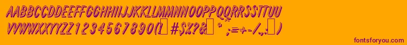 R690DecoRegular Font – Purple Fonts on Orange Background