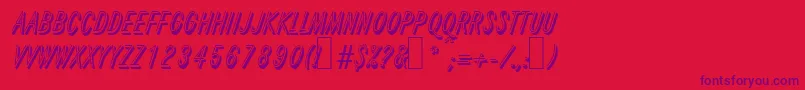 R690DecoRegular Font – Purple Fonts on Red Background