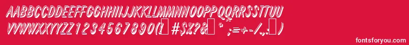 R690DecoRegular Font – White Fonts on Red Background