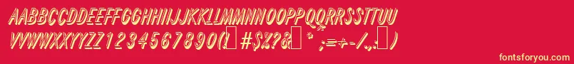 R690DecoRegular Font – Yellow Fonts on Red Background