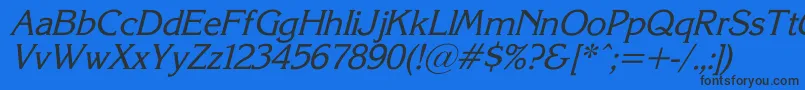 KorinnaSuItalic Font – Black Fonts on Blue Background