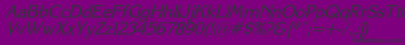 KorinnaSuItalic Font – Black Fonts on Purple Background