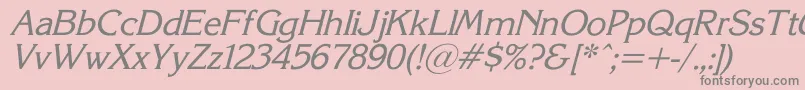 KorinnaSuItalic Font – Gray Fonts on Pink Background
