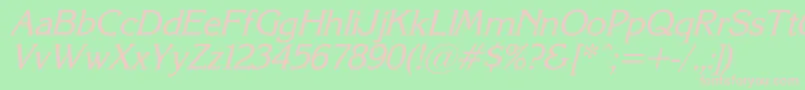 KorinnaSuItalic Font – Pink Fonts on Green Background