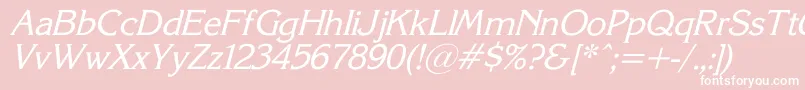 KorinnaSuItalic Font – White Fonts on Pink Background