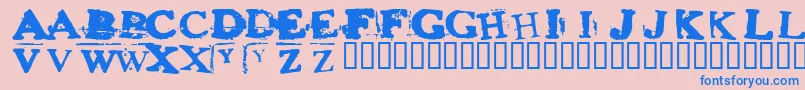 Heroinsheik Font – Blue Fonts on Pink Background