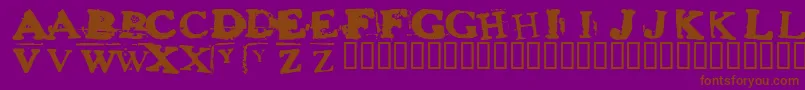 Heroinsheik Font – Brown Fonts on Purple Background