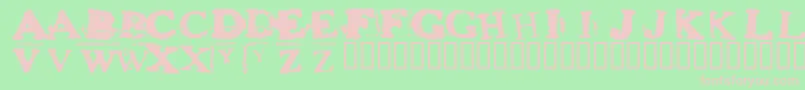 Heroinsheik Font – Pink Fonts on Green Background