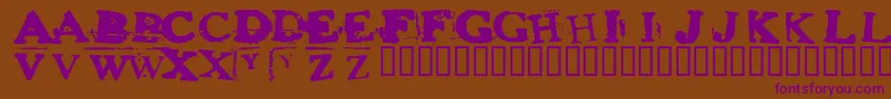 Heroinsheik Font – Purple Fonts on Brown Background