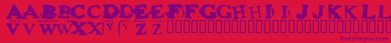 Heroinsheik Font – Purple Fonts on Red Background