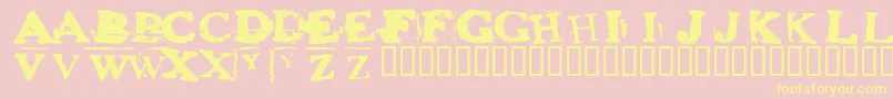 Heroinsheik Font – Yellow Fonts on Pink Background