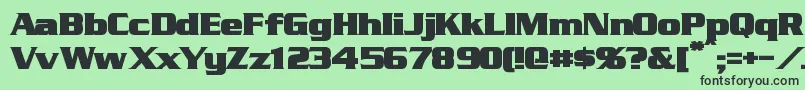 Шрифт StraczynskiBold – чёрные шрифты на зелёном фоне