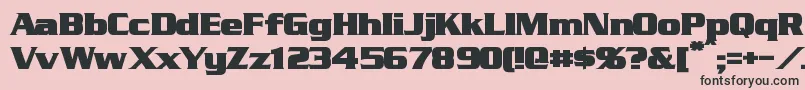 フォントStraczynskiBold – ピンクの背景に黒い文字