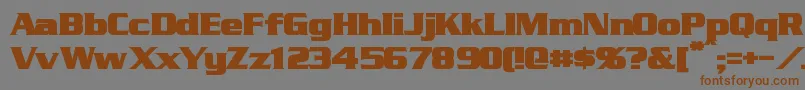 StraczynskiBold-Schriftart – Braune Schriften auf grauem Hintergrund