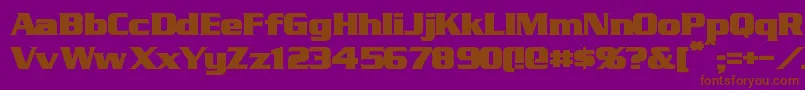 StraczynskiBold-Schriftart – Braune Schriften auf violettem Hintergrund