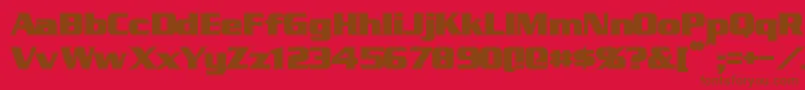 フォントStraczynskiBold – 赤い背景に茶色の文字
