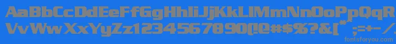 StraczynskiBold-fontti – harmaat kirjasimet sinisellä taustalla