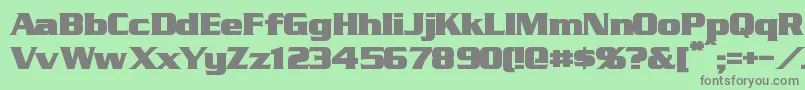 StraczynskiBold-Schriftart – Graue Schriften auf grünem Hintergrund