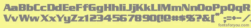 StraczynskiBold-Schriftart – Graue Schriften auf gelbem Hintergrund