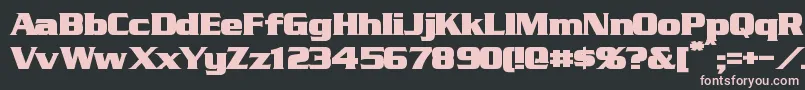 Шрифт StraczynskiBold – розовые шрифты на чёрном фоне