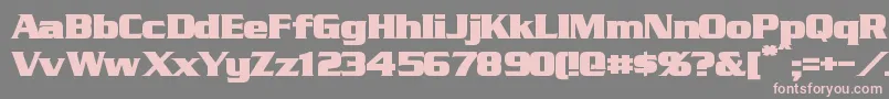 フォントStraczynskiBold – 灰色の背景にピンクのフォント