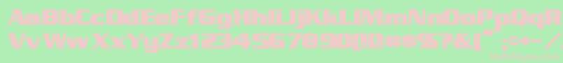 Шрифт StraczynskiBold – розовые шрифты на зелёном фоне