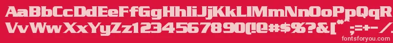 StraczynskiBold-fontti – vaaleanpunaiset fontit punaisella taustalla