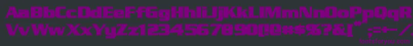 StraczynskiBold-fontti – violetit fontit mustalla taustalla