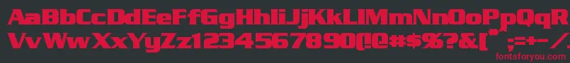 StraczynskiBold Font – Red Fonts on Black Background
