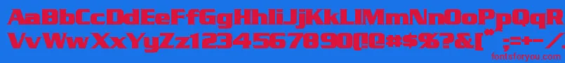 フォントStraczynskiBold – 赤い文字の青い背景