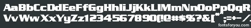 Шрифт StraczynskiBold – белые шрифты на чёрном фоне