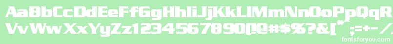 フォントStraczynskiBold – 緑の背景に白い文字