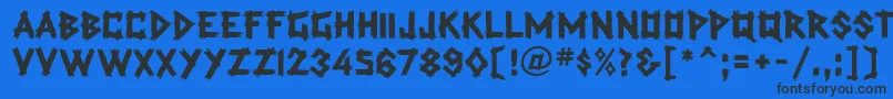 TradingPostMfBold Font – Black Fonts on Blue Background