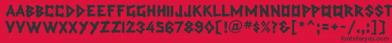 TradingPostMfBold Font – Black Fonts on Red Background