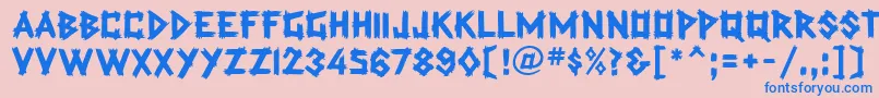 TradingPostMfBold Font – Blue Fonts on Pink Background